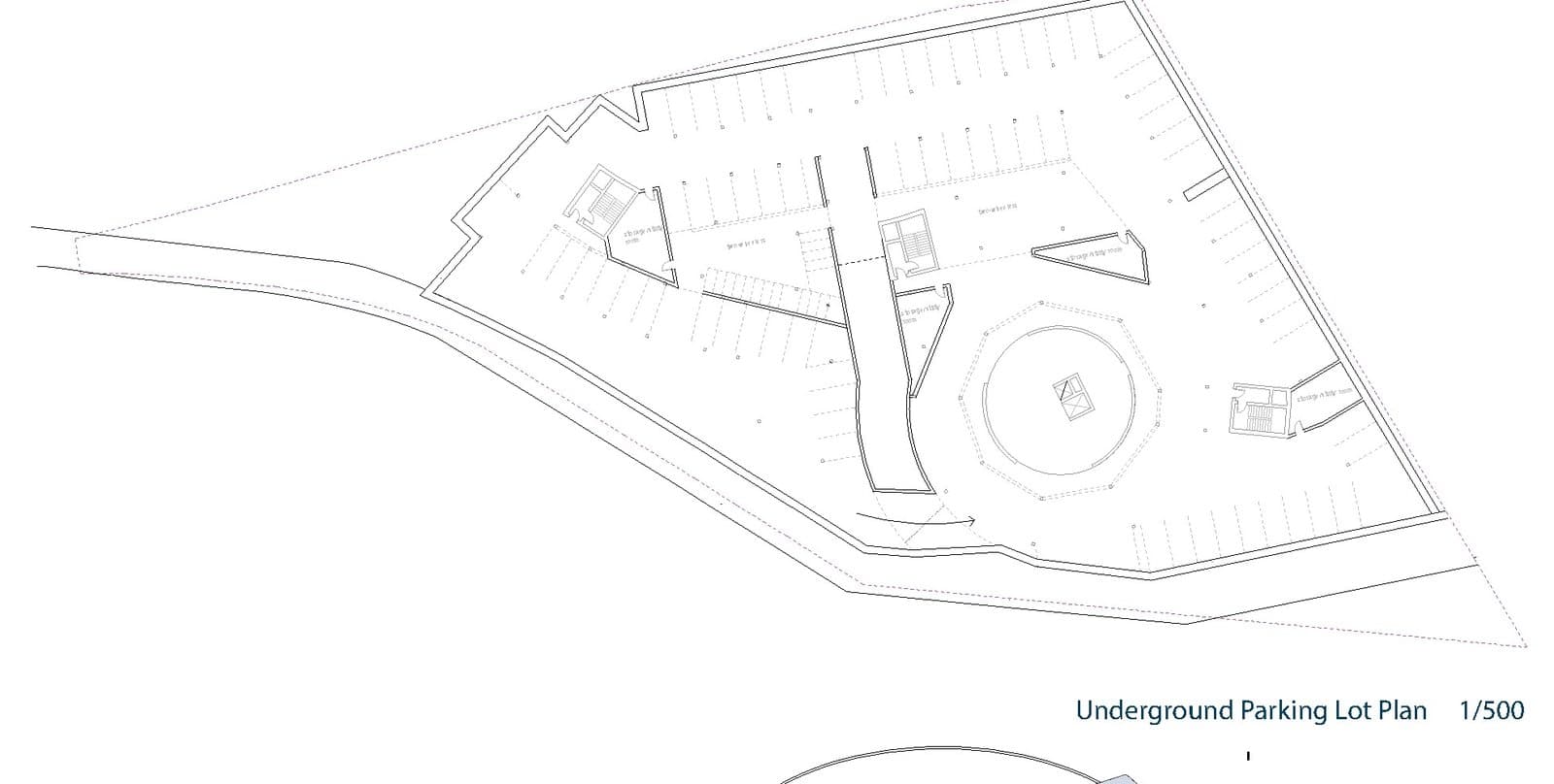 Underground parking level plan